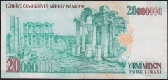 7.Emisyon 20 000 000 Lira B26 189895 Çok Temiz+