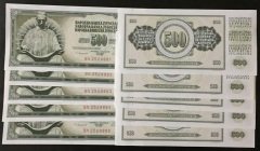 YUGOSLAVYA 500 DİNAR 1986 ÇİL - 10 ADET SERİ TAKİPLİ