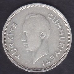1940 YILI 1 LİRA GÜMÜŞ