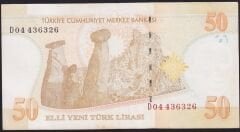 8.Emisyon 50 YTL D04 436326 Çok Çok Temiz+
