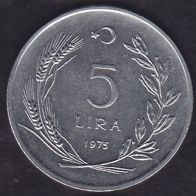 1975 Yılı 5 Lira