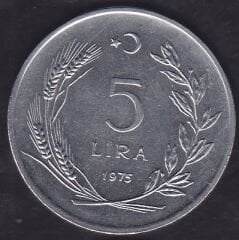 1975 Yılı 5 Lira