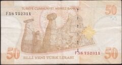 8.Emisyon 50 YTL F58 752311 Çok Temiz
