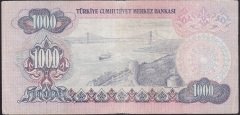 6.EMİSYON 2.TERTİP 1000 LİRA D50 677804 ÇOK TEMİZ (DÜZLENMİŞ)