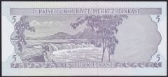 6.Emisyon 1.Tertip 5 Lira A70 388840 Çilaltı