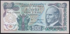 6.EMİSYON 2.TERTİP 500 LİRA M05 278489 ÇÇT ÇİLALTI