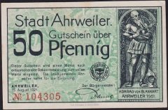 Almanya 50 Pfennig Notgeld 1921 Çilaltı Çil