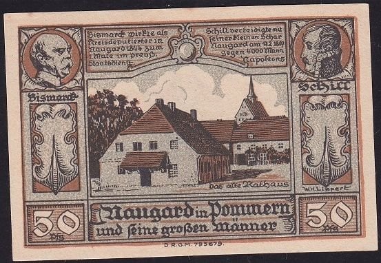 Almanya 50 Pfennig Notgeld 1920 Çil